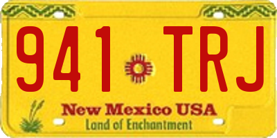 NM license plate 941TRJ