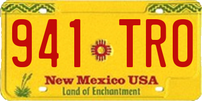 NM license plate 941TRO