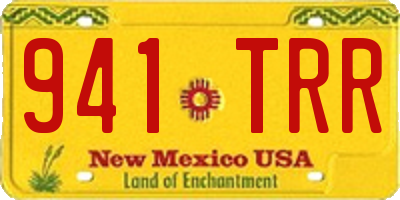 NM license plate 941TRR