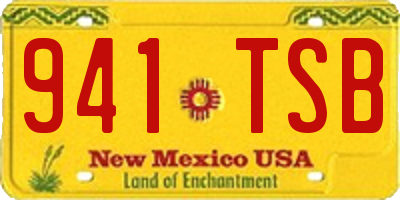 NM license plate 941TSB