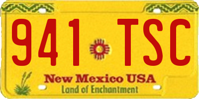 NM license plate 941TSC