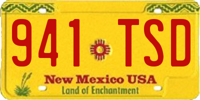 NM license plate 941TSD