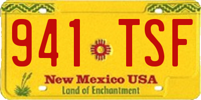 NM license plate 941TSF