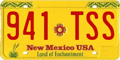 NM license plate 941TSS
