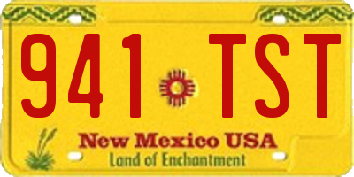 NM license plate 941TST