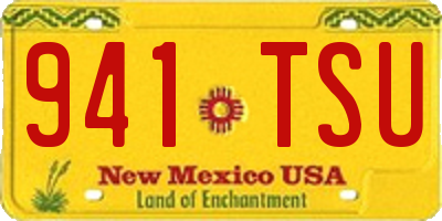 NM license plate 941TSU