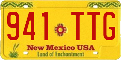 NM license plate 941TTG