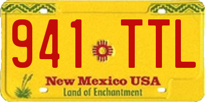 NM license plate 941TTL