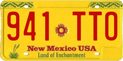 NM license plate 941TTO