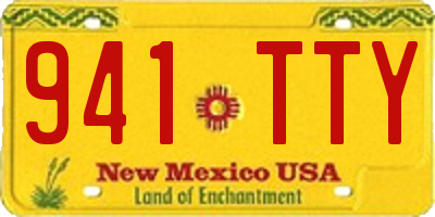 NM license plate 941TTY