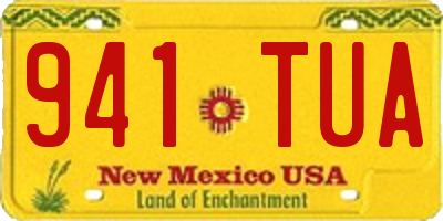 NM license plate 941TUA