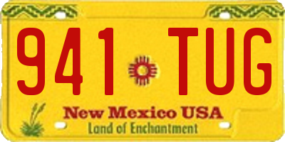 NM license plate 941TUG