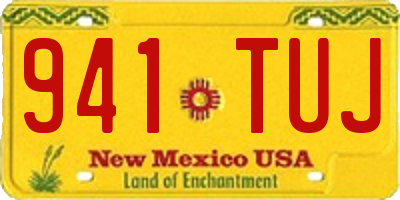 NM license plate 941TUJ