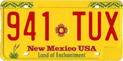 NM license plate 941TUX