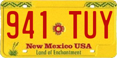NM license plate 941TUY