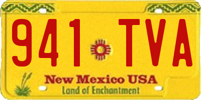 NM license plate 941TVA