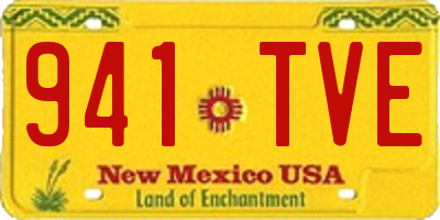 NM license plate 941TVE