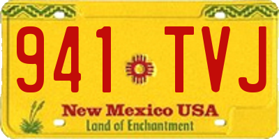 NM license plate 941TVJ