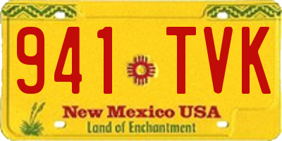 NM license plate 941TVK