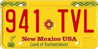 NM license plate 941TVL