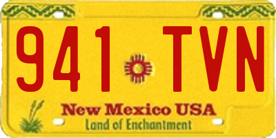 NM license plate 941TVN