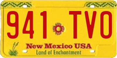 NM license plate 941TVO