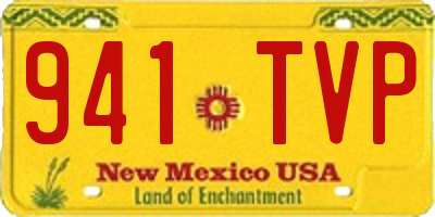 NM license plate 941TVP
