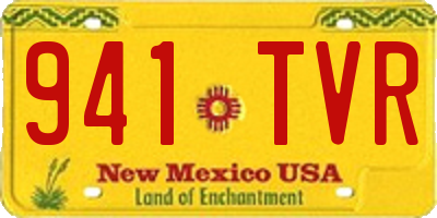 NM license plate 941TVR