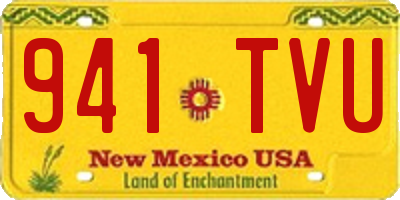 NM license plate 941TVU