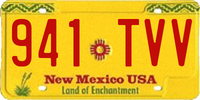 NM license plate 941TVV