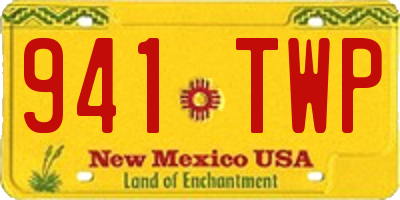NM license plate 941TWP