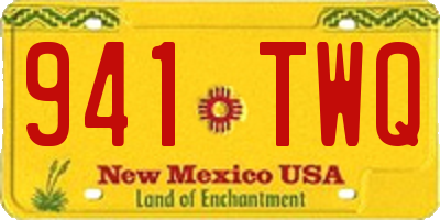 NM license plate 941TWQ