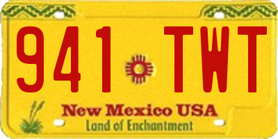 NM license plate 941TWT