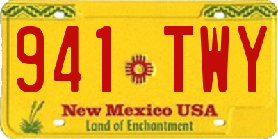 NM license plate 941TWY