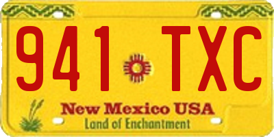 NM license plate 941TXC