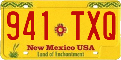 NM license plate 941TXQ