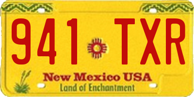 NM license plate 941TXR