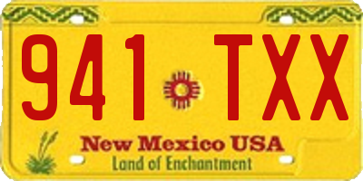NM license plate 941TXX