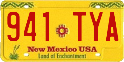 NM license plate 941TYA