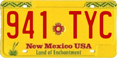 NM license plate 941TYC