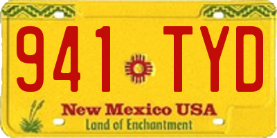 NM license plate 941TYD