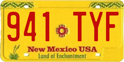 NM license plate 941TYF