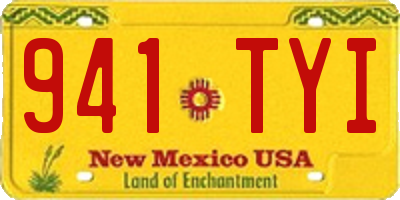 NM license plate 941TYI