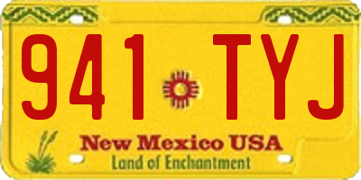 NM license plate 941TYJ