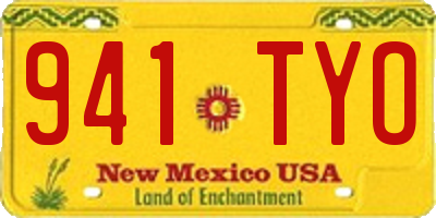 NM license plate 941TYO