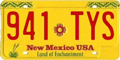 NM license plate 941TYS