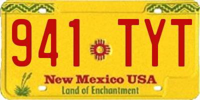 NM license plate 941TYT
