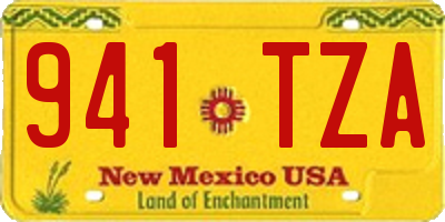 NM license plate 941TZA