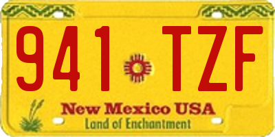 NM license plate 941TZF