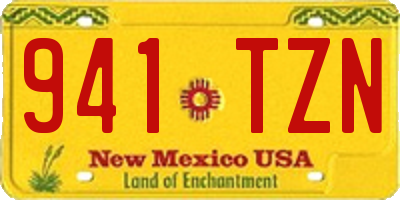 NM license plate 941TZN